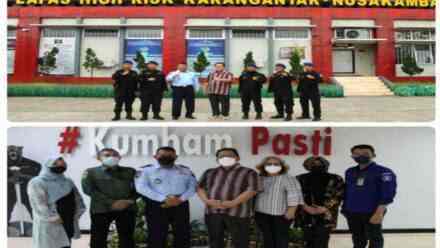 Kunjungan Direktorat Teknologi Informasi dan Kerja Sama bekerja sama dengan Departemen Kriminologi Universitas Indonesia di Lapas Khusus Kelas IIA Karanganyar Nusakambangan
