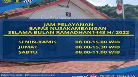 Memasuki Bulan Puasa, Bapas Nusakambangan Tetap Berikan Pelayanan Optimal