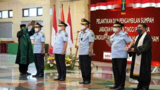Menkumham Lantik dan Ambil Sumpah Jabatan Pimti Pratama Kanwil Kemenkumham Jateng