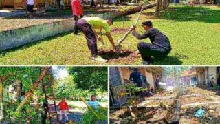 PETUGAS LAPAS HIGH RISK PASIR PUTIH KERJA BAKTI CIPTAKAN KEBERSIHAN LINGKUNGAN