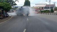 Upaya Pencegahan Covid-19 Dilakukan Polres Brebes dengan Penyemprotan Disinfektan