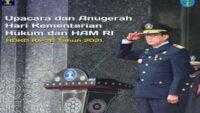 Upacara dan Anugerah Hari Kemenkumham HDKD ke-76 Tahun 2021